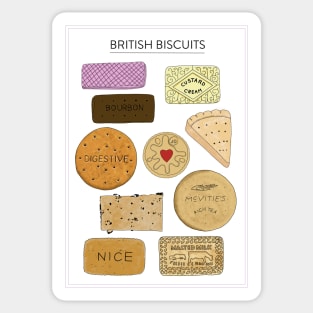 British Biscuits white Sticker